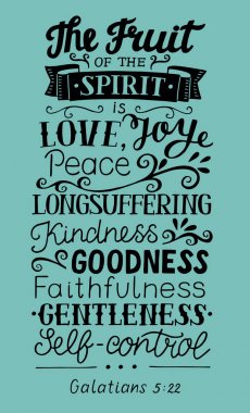Hand lettering The fruit of the Spirit . clipart