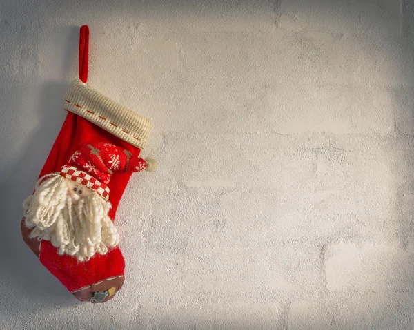 Red Christmas sock — Stock Photo, Image