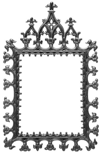 Black metal frame for a mirror