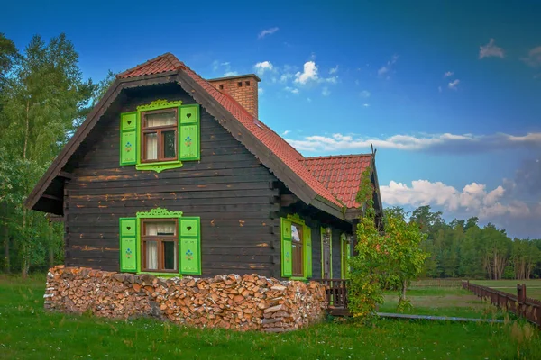 Bois de chauffage près de la maison — Photo