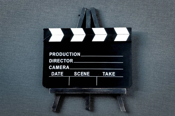 Old Clapperboard Shot Wooden Stand Filming Equipment — Stock Photo, Image