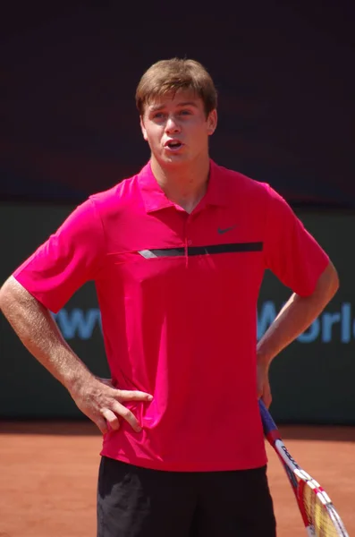 网球运动员莱恩 哈里森 Ryan Harrison 2012年世界锦标赛 德国杜塞尔多夫 — 图库照片