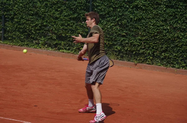 Tennisspieler Ryan Harrison 2012 Campeonato Mundial Equipe Dusseldorf Alemanha — Fotografia de Stock