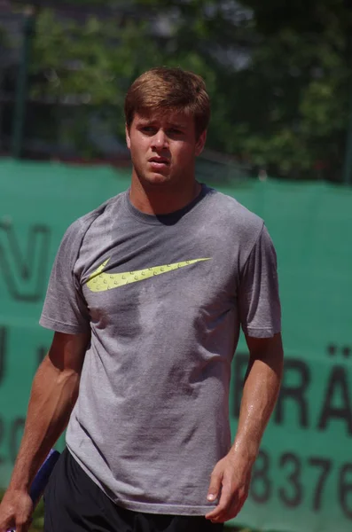 网球运动员莱恩 哈里森 Ryan Harrison 2012年世界锦标赛 德国杜塞尔多夫 — 图库照片