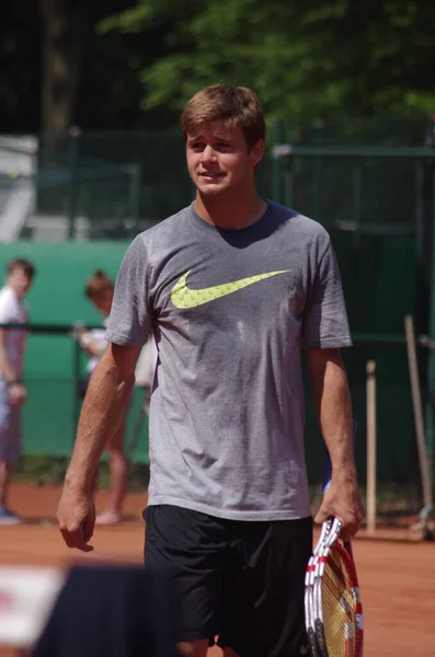 Tennisspieler Ryan Harrison 2012 Campeonato Mundial Equipe Dusseldorf Alemanha — Fotografia de Stock