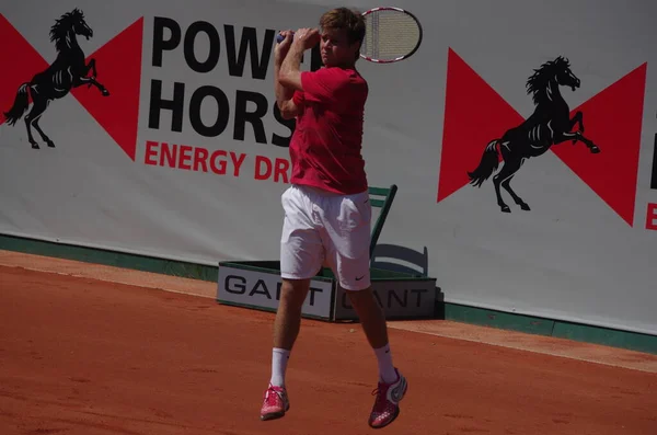 Tennisspieler Ryan Harrison 2012 Campeonato Mundial Equipe Dusseldorf Alemanha — Fotografia de Stock