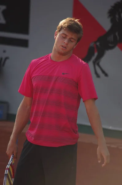 Tennisspieler Ryan Harrison 2012 Campeonato Mundial Equipe Dusseldorf Alemanha — Fotografia de Stock