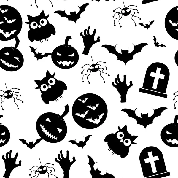 Halloween naadloze patroon. vector achtergrond — Stockvector
