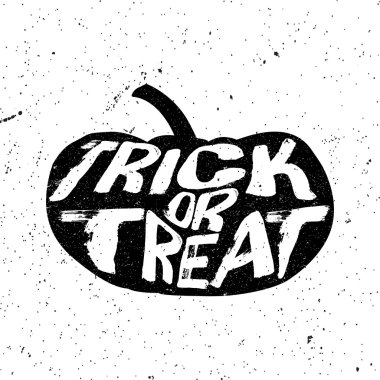 Vintage Halloween balkabağı siluet grunge tarzı. Vektör