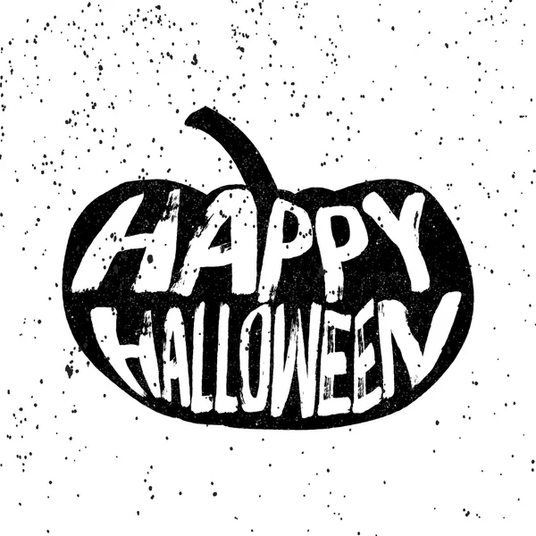 Vintage Halloween pompoen silhouet in grunge stijl. Vector — Stockvector
