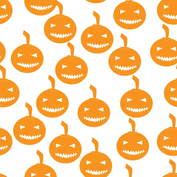 Calabazas de Halloween patrón sin costuras. Fondo vectorial — Archivo Imágenes Vectoriales