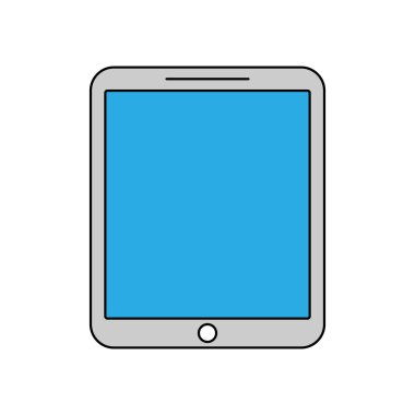 Tablet anahat simgesi. Doğrusal vektör çizim