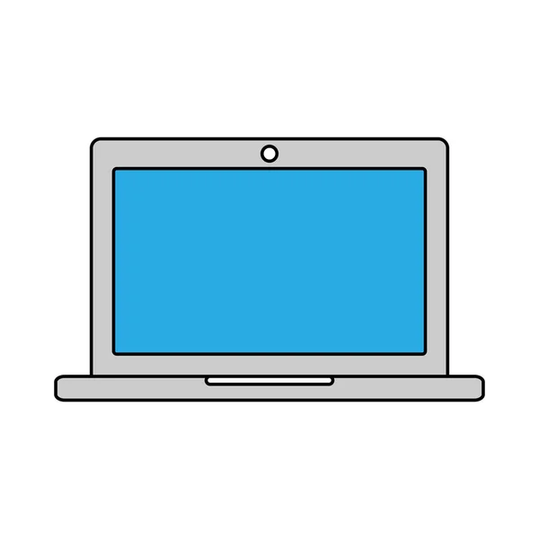 Laptop-Umrisssymbol. lineare Vektordarstellung — Stockvektor