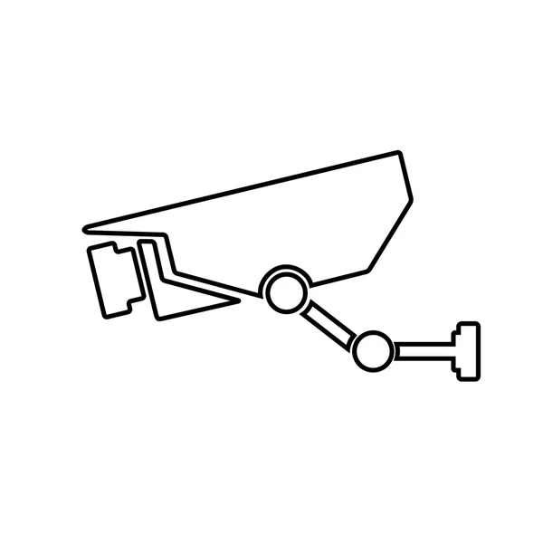 Felügyeleti kamera szerkezeti ikon. Lineáris vektoros illusztráció — Stock Vector
