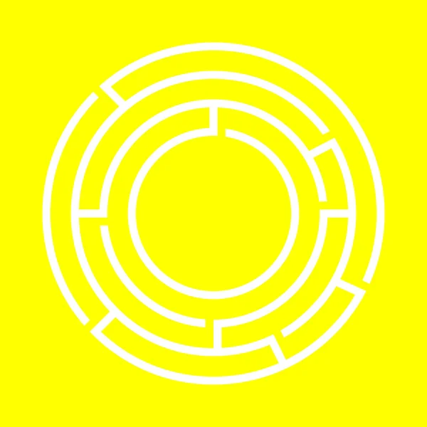 White round maze. Vector illustration — Stock Vector