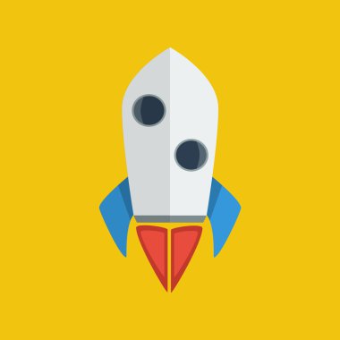 Roket fırlatma simgesi. vektör illüstrasyonu