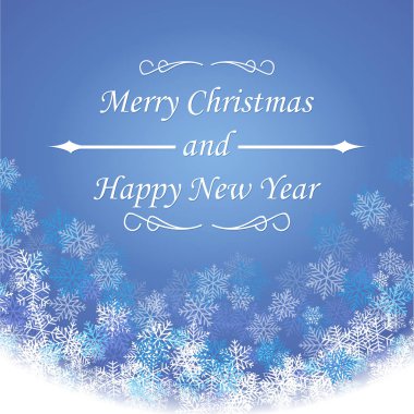 Merry christmas ve yeni yıl tebrik şenlikli kartı. Vektör çizim