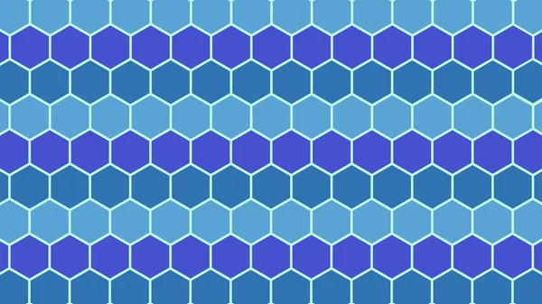 Blauer sechseckiger geometrischer Hintergrund. Vektorillustration — Stockvektor