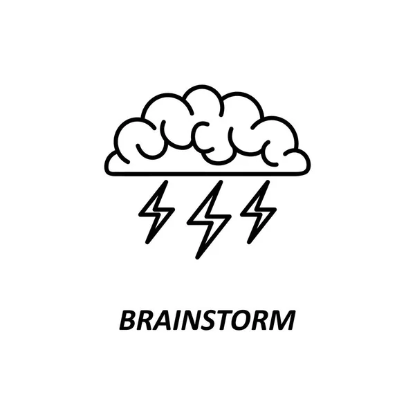 Gehirn, Brainstorming, Idee, Kreativität Logo und Ikone. Vektor — Stockvektor