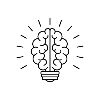 Ampul beyin kutsal kişilerin resmi, vektör çizim