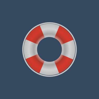 Lifebuoy yeleğini simgesi. Vektör çizim