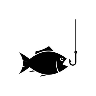 Balık ikonu. vektör illüstrasyonu
