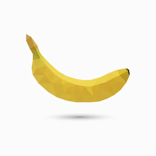 Banane im polygonalen Stil. Vektorillustration — Stockvektor