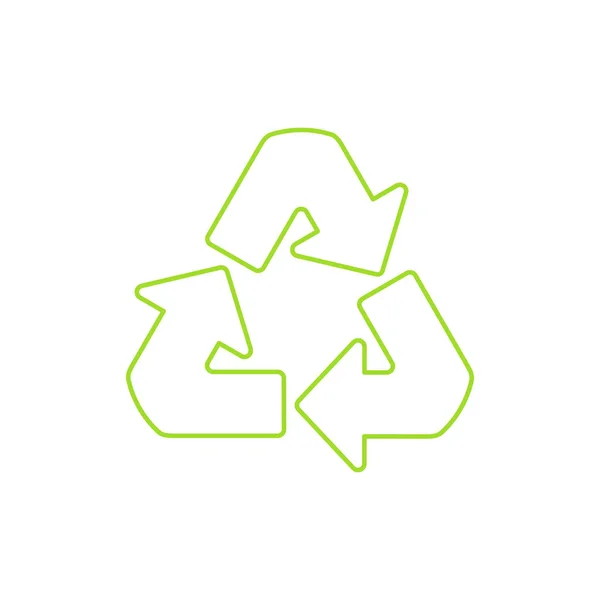 Recycle szimbólum. Vektor lineáris ikon — Stock Vector