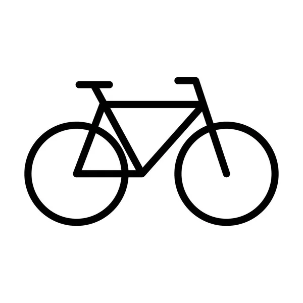 Icono de línea de bicicleta. Señal de navegación y transporte. Gráfico vectorial — Archivo Imágenes Vectoriales