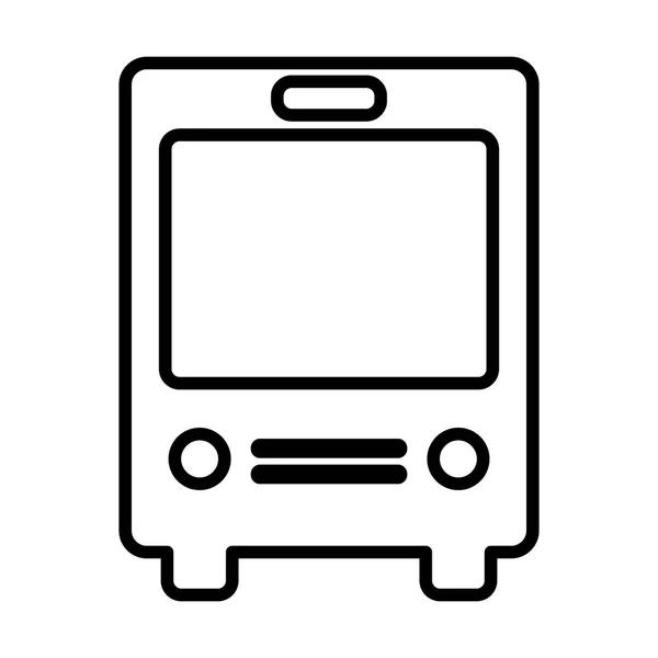 Ikon jalur bus. Navigasi dan tanda transportasi. Grafik vektor - Stok Vektor
