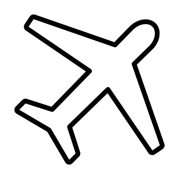 Airplane  line icon. Plane symbol in outline style. Vector — Stock Vector