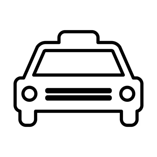 Icône ligne de taxi. Signe de contour de cabine. Pictogramme vectoriel — Image vectorielle