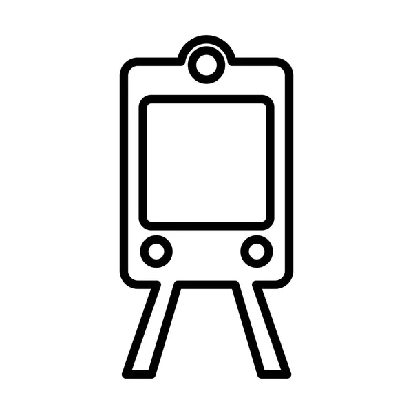 Tåg tunnelbana linje-ikonen. Kontur vector tecken. Logotyp illustration. — Stock vektor