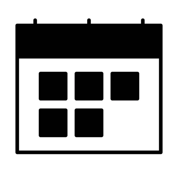 Εικονίδιο ημερολογίου σιλουέτα. Διάνυσμα σύμβολο. — Διανυσματικό Αρχείο