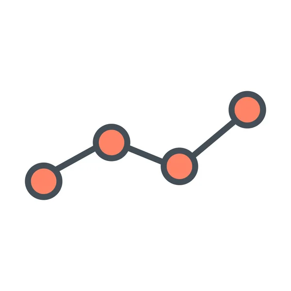 Rosnący biznes ikona linii wykresu. Symbol wykresu. Ilustracja wektorowa — Wektor stockowy
