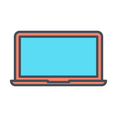 Dizüstü satırı simgesi. Doğrusal vektör simgesi.