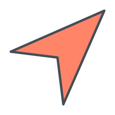 GPS navigasyon ok satırı simgesi. Vektör çizim