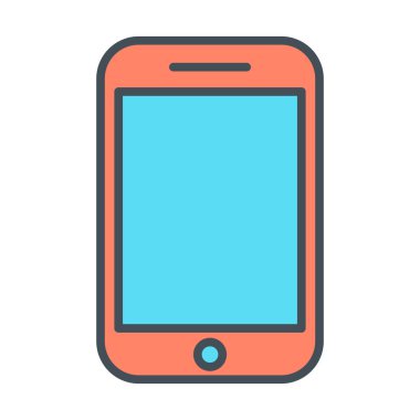 Telefon hattı simgesi. Doğrusal vektör simgesi.