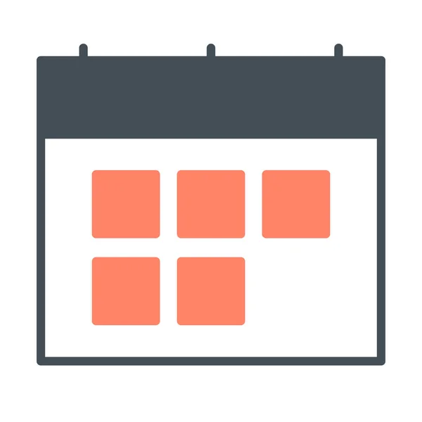 Εικονίδιο ημερολογίου σιλουέτα. Διάνυσμα σύμβολο. — Διανυσματικό Αρχείο