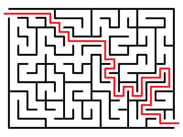 Labirintus, vagy a belépési és kilépési labirintus. Vektoros illusztráció — Stock Vector