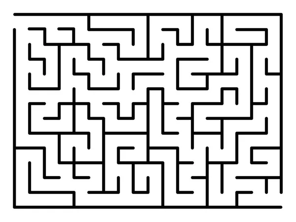 Labirint sau Labirint cu intrare și ieșire. Ilustrație vectorială — Vector de stoc