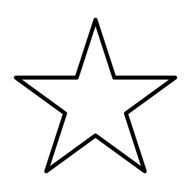 Yıldız satırı simgesi. Vektör çizim