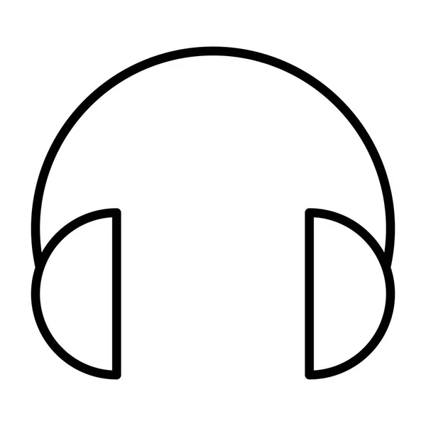 Fones de ouvido ícone linha fina. Ilustração vetorial — Vetor de Stock