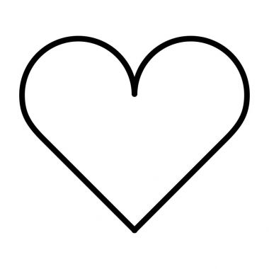 Kalp ince çizgi simgesi. Vektör piktogram