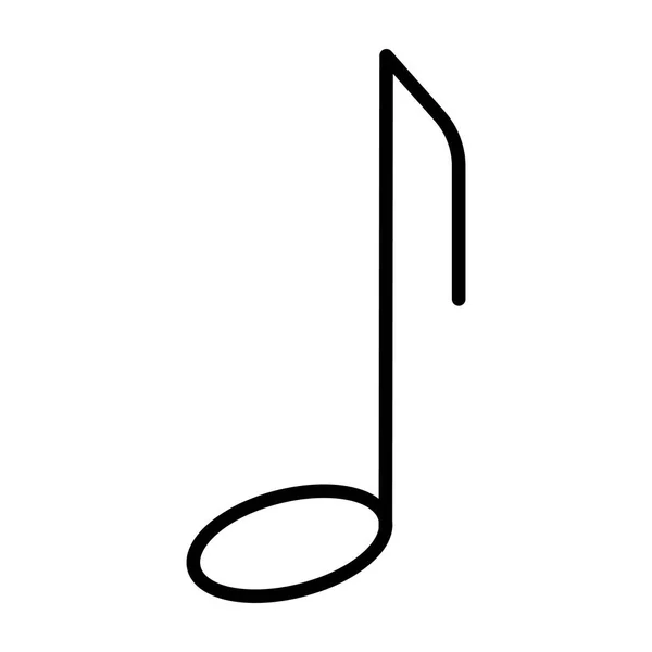 Dunne lijn pictogram van de notitie van de muziek. Vector-pictogram — Stockvector