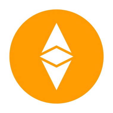 Internet para için Ethereum klasik simge. Kripto para birimi simgesi. Blockchain güvenli cryptocurrency dayalı. Vektör