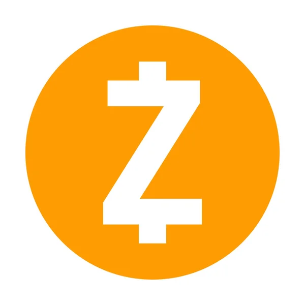 Zcash icon for internet money. Crypto currency symbol. Blockchain based secure cryptocurrency. Vector — Stock Vector