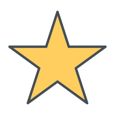 Yıldız satırı simgesi. Vektör çizim