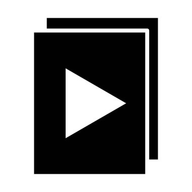 oyun düğme siluet simge ile 96x96icon ses veya video dosyaları. Vektör