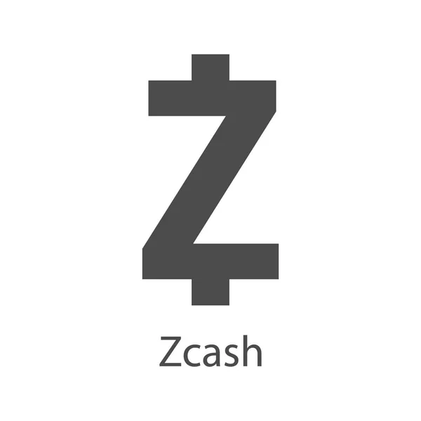 Zcash Symbol für Internet-Geld. Kryptowährungssymbol. Blockchain-basierte sichere Kryptowährung. Vektor — Stockvektor
